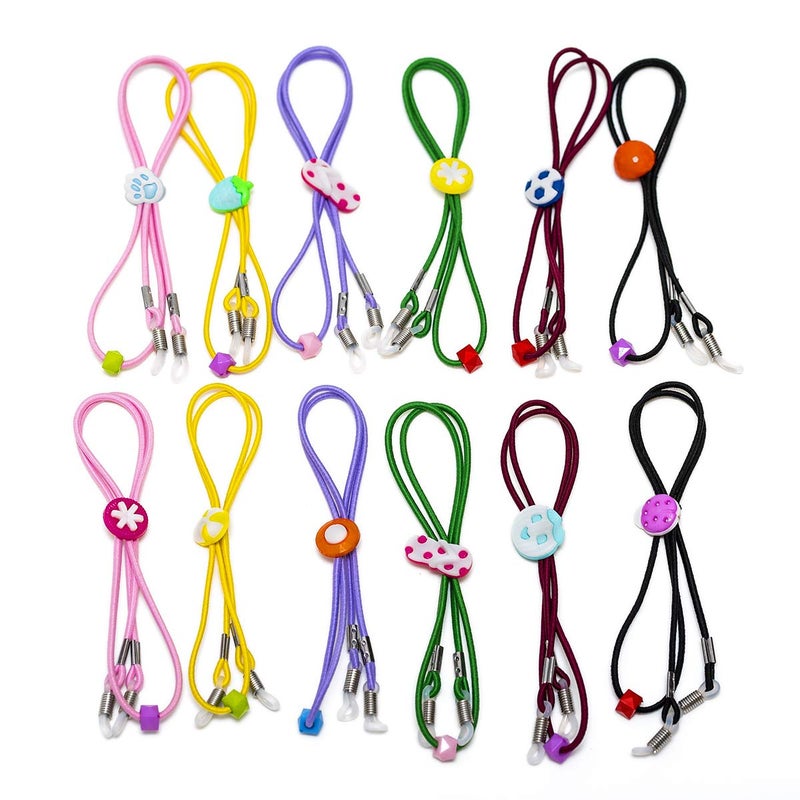 HALF CRESCEN Kids Glasses Strap (Pack of 12) - Multicolor Cartoon Style - Nylon Material - Image 3